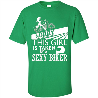 Funny Biker T-shirt This Girl Is Taken By A Biker T-shirt Irish Green