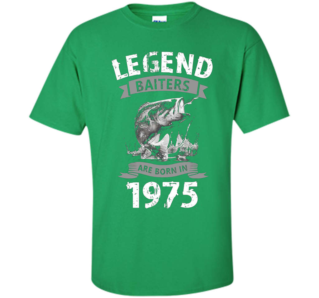 Mens 42nd Years Old 1975 Birthday Gift Idea Tshirt for Fishing shirt Irish Green