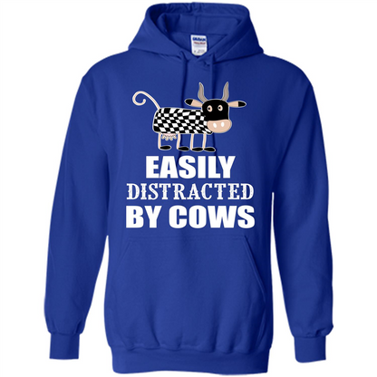 Cow T-shirt Easily Distracted By Cows T-shirt Royal