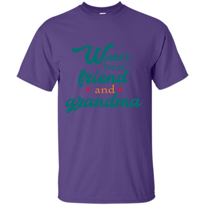 Grandma T-shirt World‰۪s Best Friend And Grandma Purple