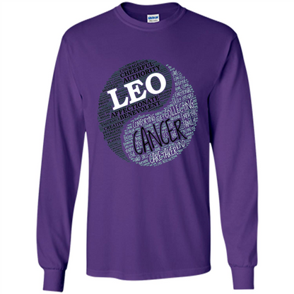 Zodiac Facts T-shirt Women Leo and Cancer T-shirt Purple