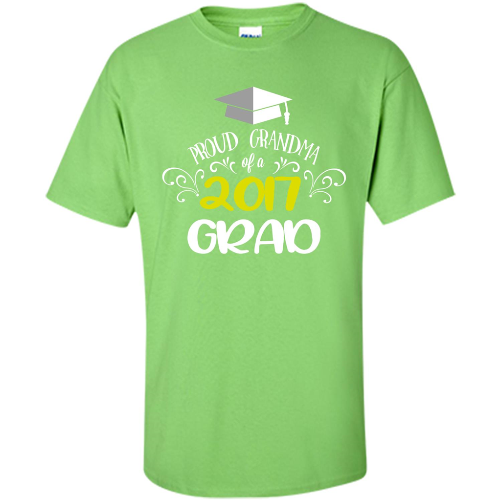 Graduation T-shirts Funny Tees Proud Grandma Lime