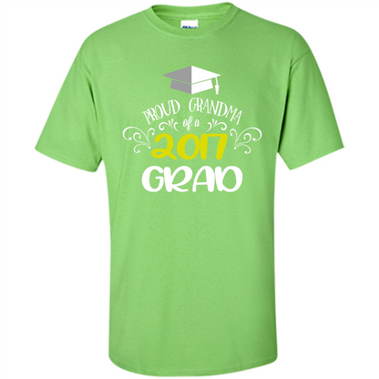 Graduation T-shirts Funny Tees Proud Grandma Lime
