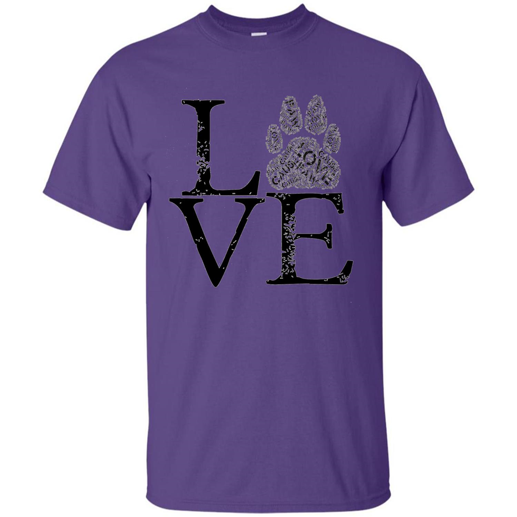 Paw T-shirt Animal Lover T-shirt Purple
