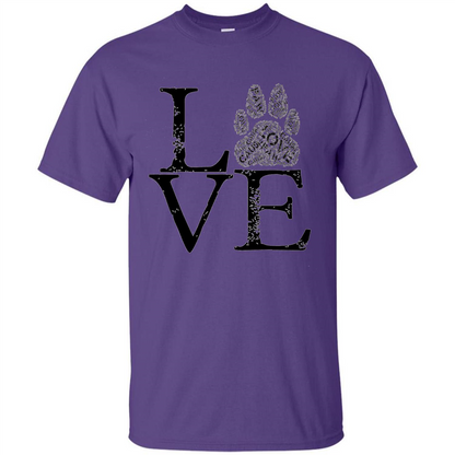 Paw T-shirt Animal Lover T-shirt Purple