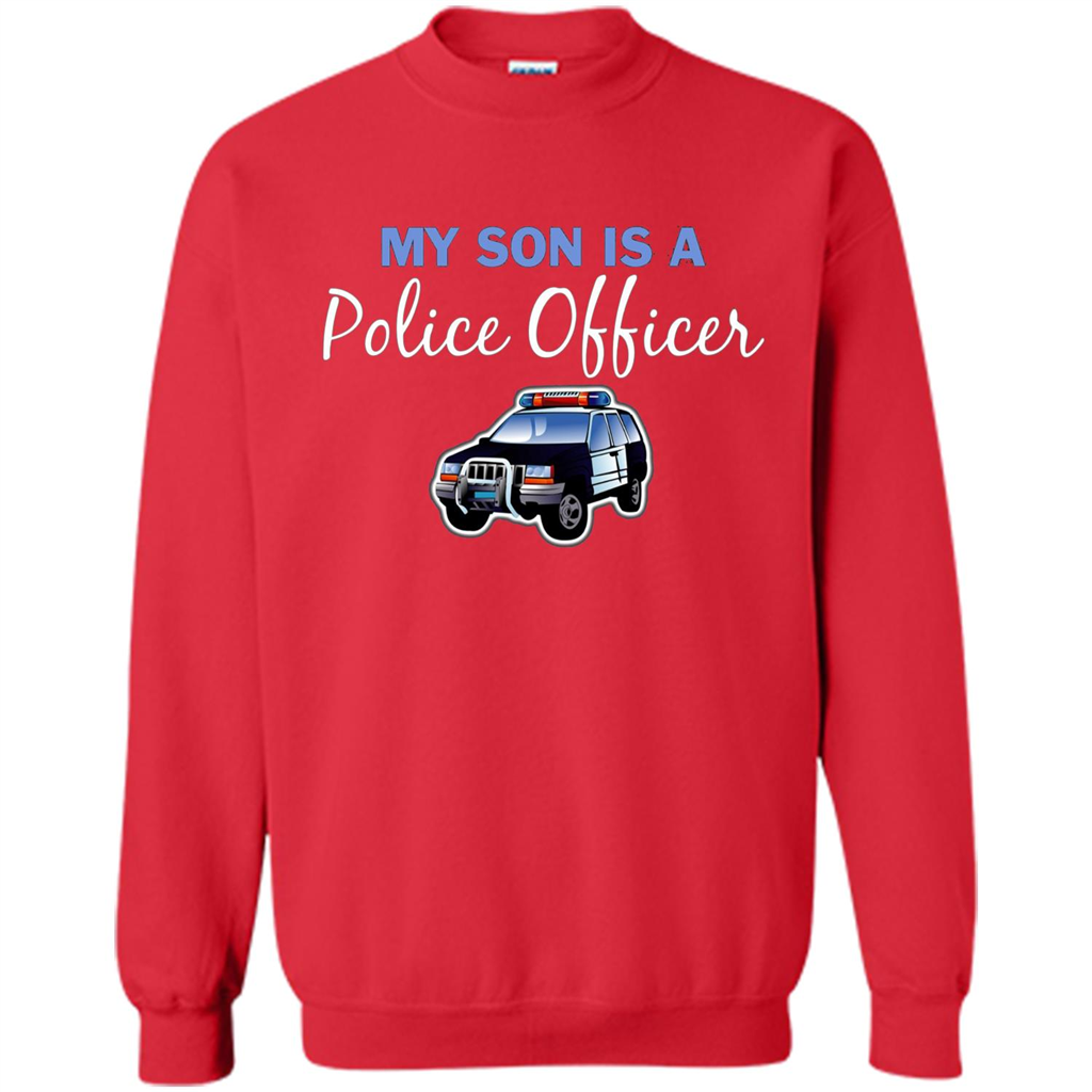 My Son Is A Police Officer T-Shirt Red