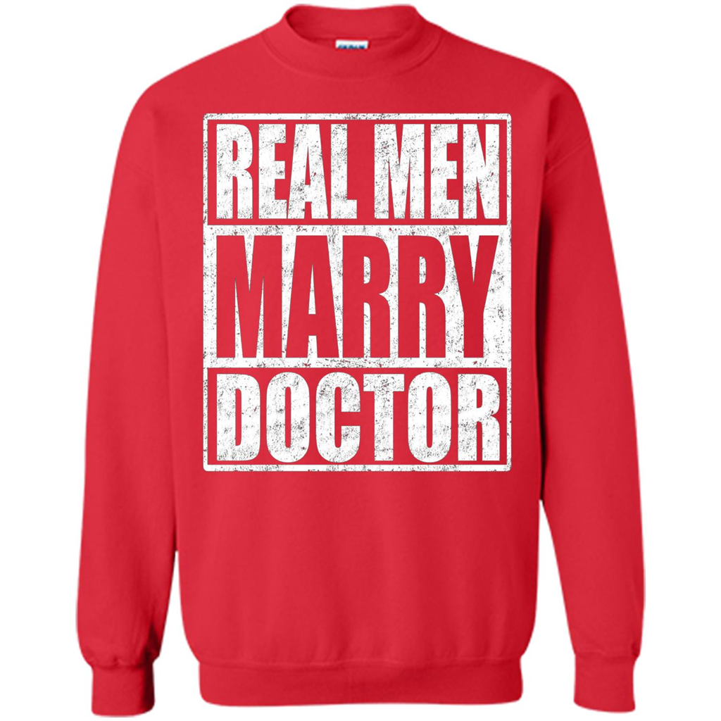 Real Men Marry Doctor T-shirt Doctor's Husband Red