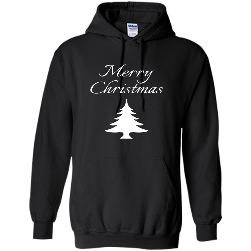 Merry Christmas Xmas Tree T-Shirt Black