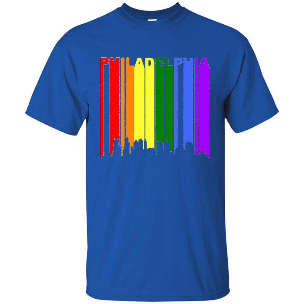 Philadelphia PA Downtown Rainbow LGBT Gay Pride T-shirt Royal