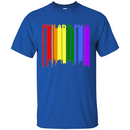 Philadelphia PA Downtown Rainbow LGBT Gay Pride T-shirt Royal
