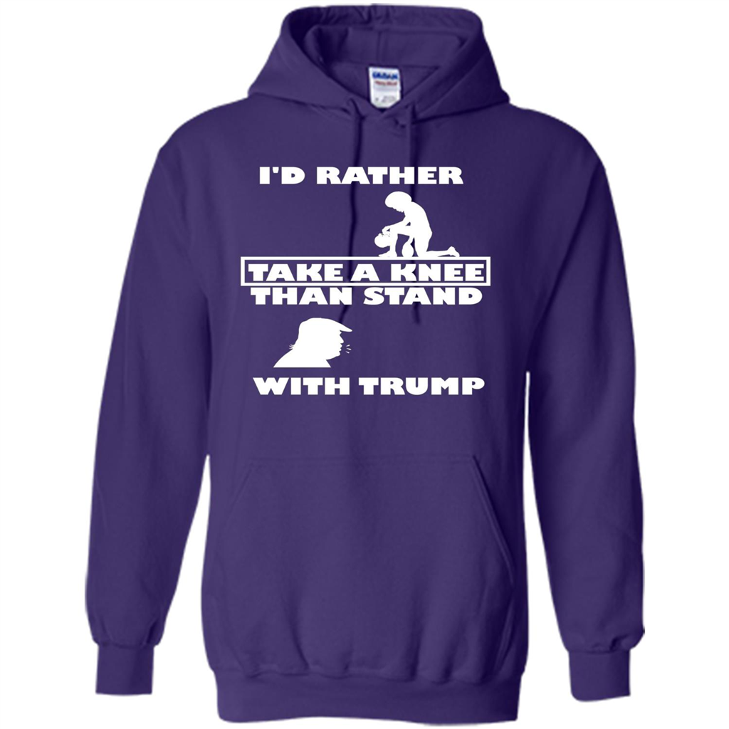 American T-shirt I'd Rather Take A Knee T-shirt Purple