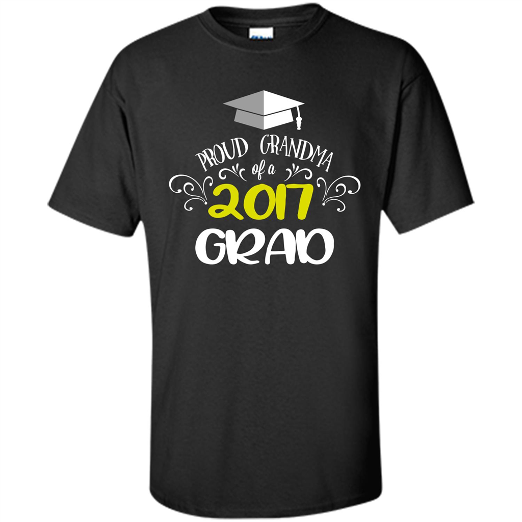 Graduation T-shirts Funny Tees Proud Grandma Black