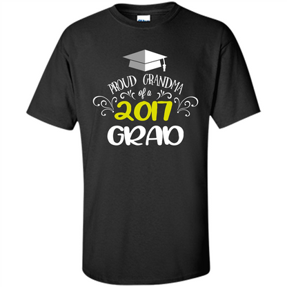 Graduation T-shirts Funny Tees Proud Grandma Black