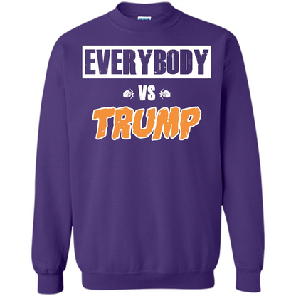 Funny President T-shirt Everybody Vs Trump Orange