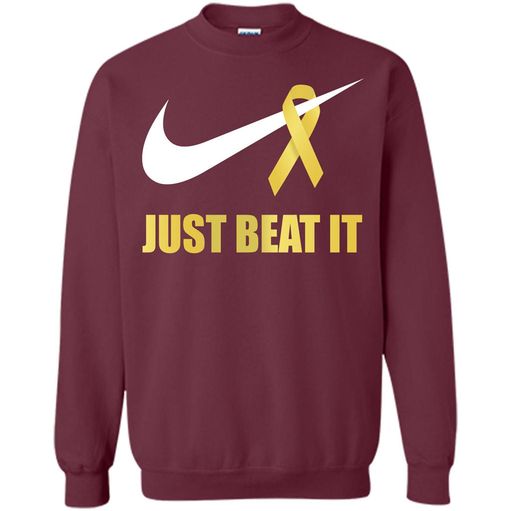 Cancer Awareness T-shirt Just Beat It T-shirt Maroon