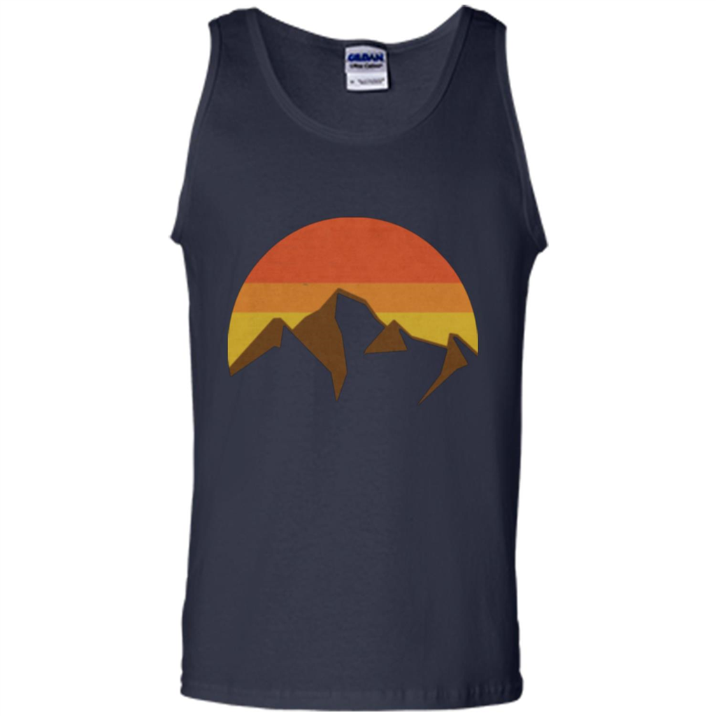 Mountain And Fall Sun T-shirt Navy
