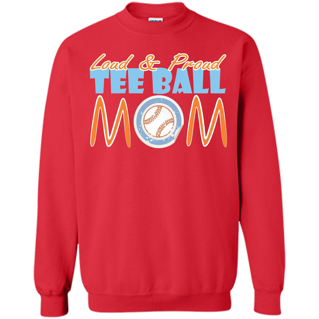 Softball Mommy T-shirt Loud And Proud Red