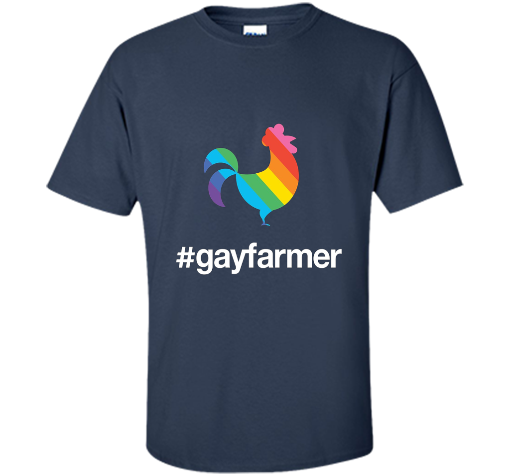 Hashtag Gay Farmer Pride Chicken T-Shirt t-shirt Navy