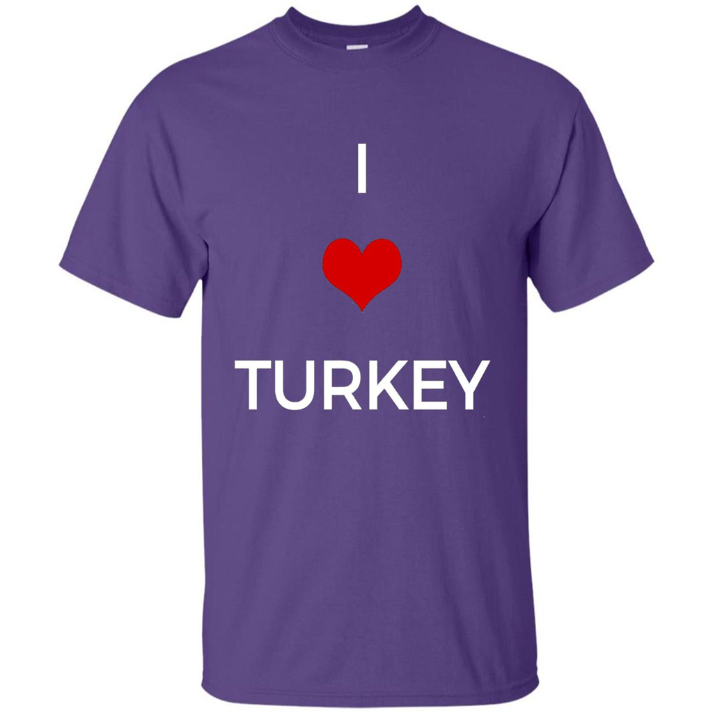 I Love Turkey T-shirt Purple