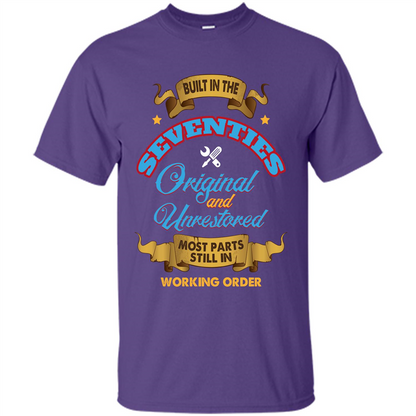 Built in 70s Original and Unrestored Most Parts Still In Working Order T-shirt Purple
