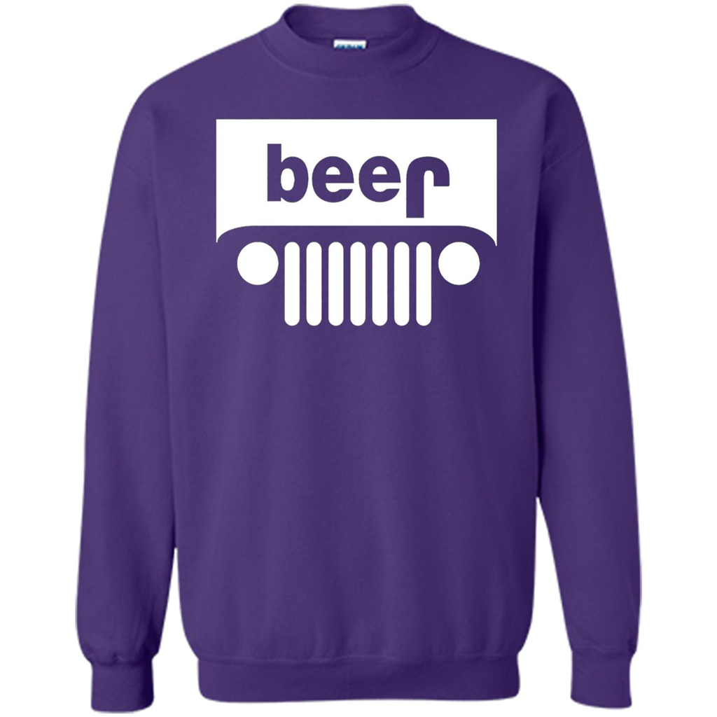 Funny Drinking T-shirt Adult Beer Jeep Purple