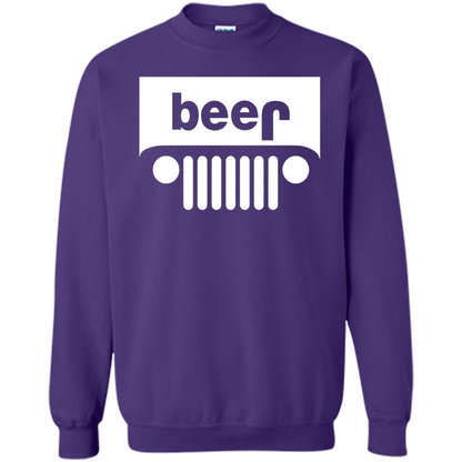 Funny Drinking T-shirt Adult Beer Jeep Purple
