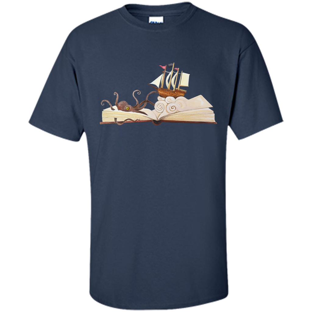Book Reader T-shirt Love To Read Book Navy