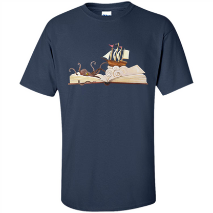 Book Reader T-shirt Love To Read Book Navy