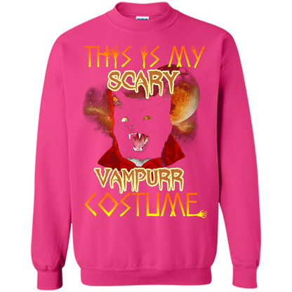 Halloween T-shirt This Is My Scary Vampurr Costume T-shirt