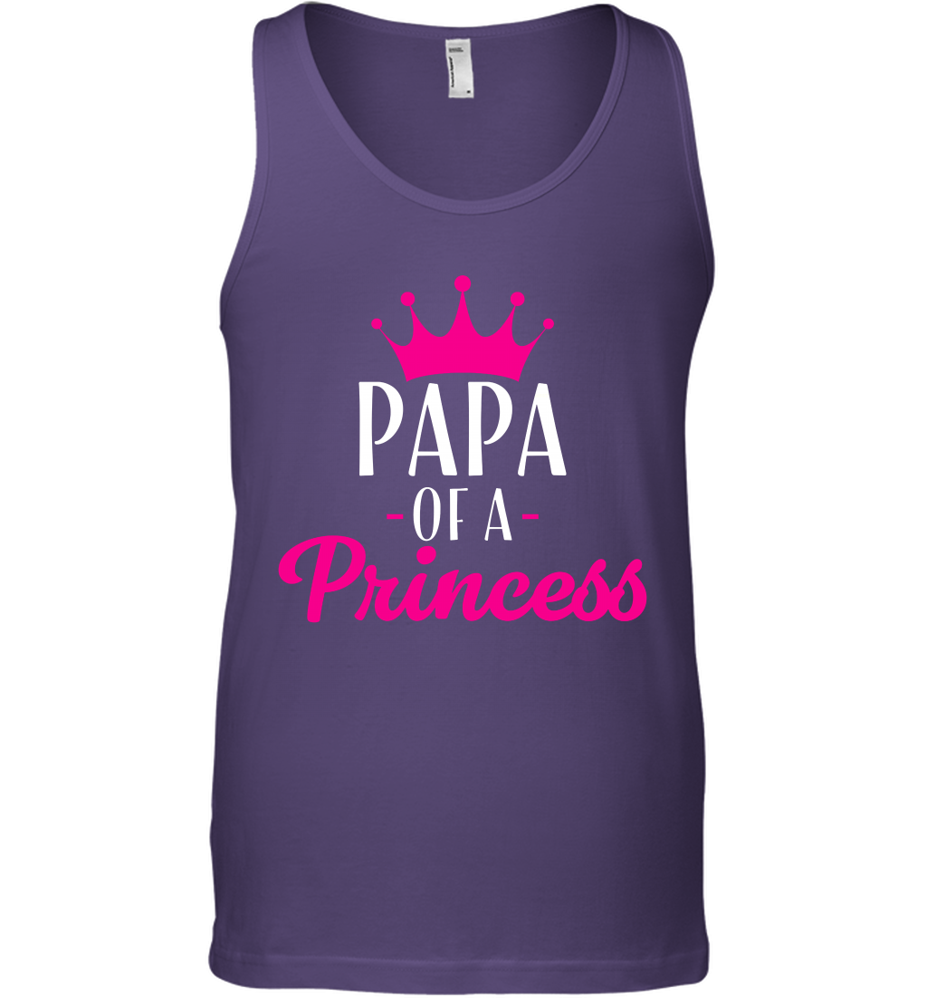 Papa Of A Princess Daddy Father Shirt Tank Top Tank Top Purple