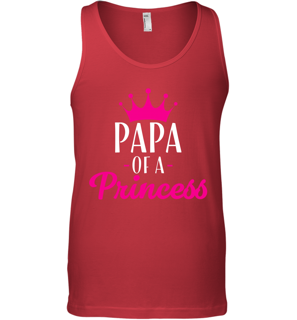 Papa Of A Princess Daddy Father Shirt Tank Top Tank Top Red