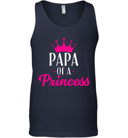 Papa Of A Princess Daddy Father Shirt Tank Top Tank Top Navy