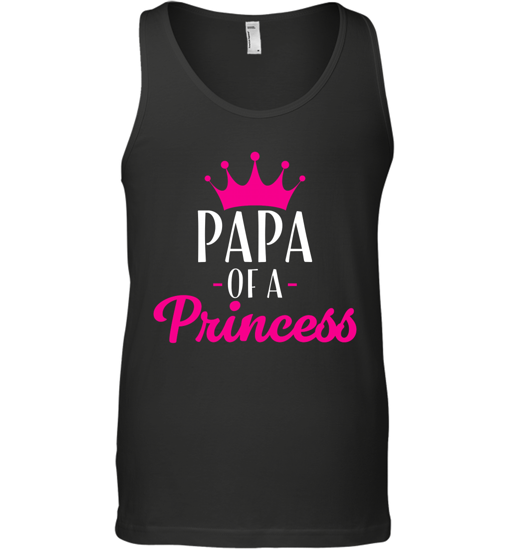 Papa Of A Princess Daddy Father Shirt Tank Top Tank Top Black