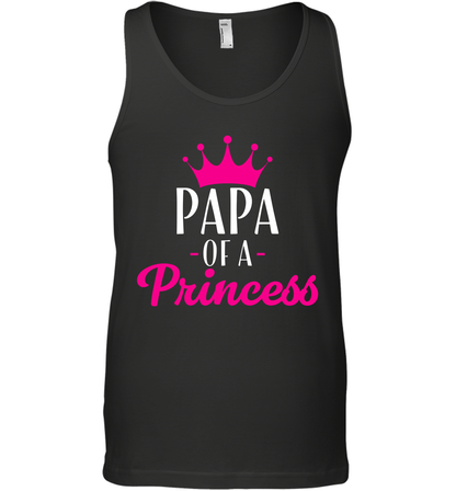 Papa Of A Princess Daddy Father Shirt Tank Top Tank Top Black