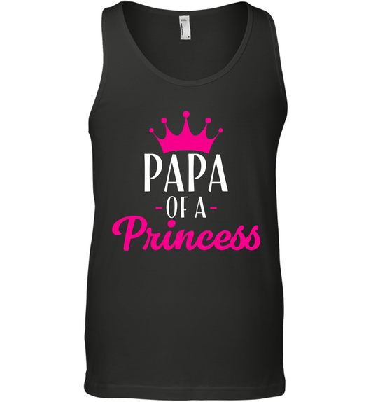 Papa Of A Princess Daddy Father Shirt Tank Top Tank Top Black