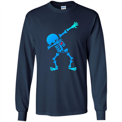 Dabbing Skeleton Halloween 2017 T-shirt Navy