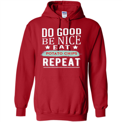 Do Good Be Nice Potato Chips Repeat T-Shirt Red