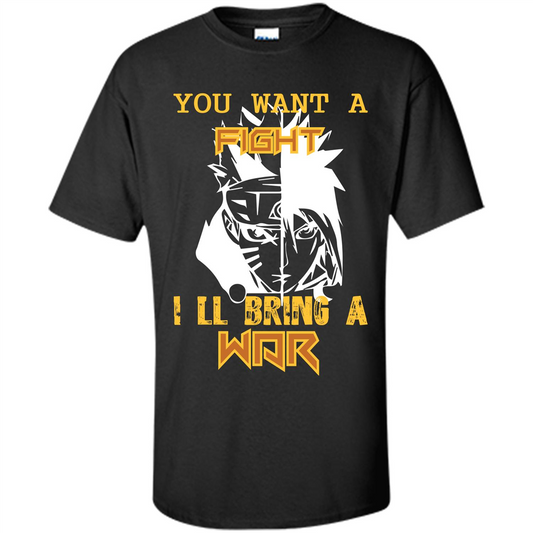 Movie T-shirt You Want A Fight I_Ñéll Bring A War Black