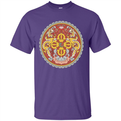 Emblem Of Bhutan T-shirt Purple