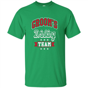 Funny Groom's Drinking Team T-shirt Bachelor Party