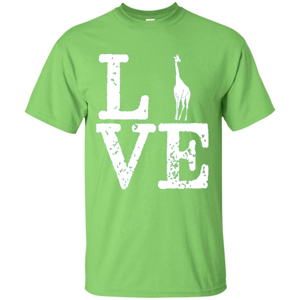 I Love Giraffe T-Shirt Lime