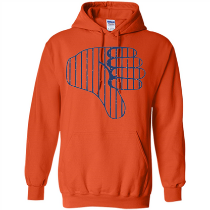 Baseball T-shirt Baseball Celebration Thumbs Down T-shirt Orange