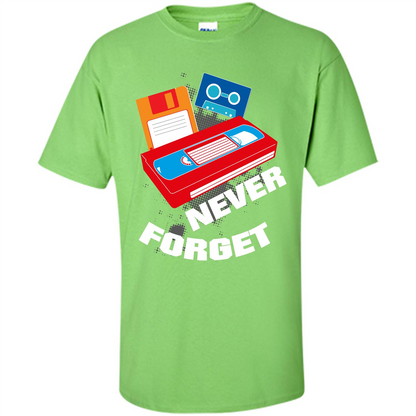 Floppy Disk Vhs 90s 80s T-shirt Never Forget Lime