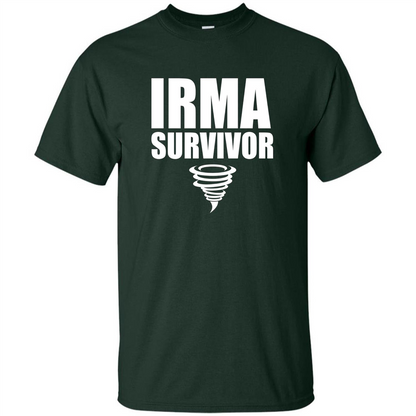 Hurricane Irma Survivor T-shirt Forest Green