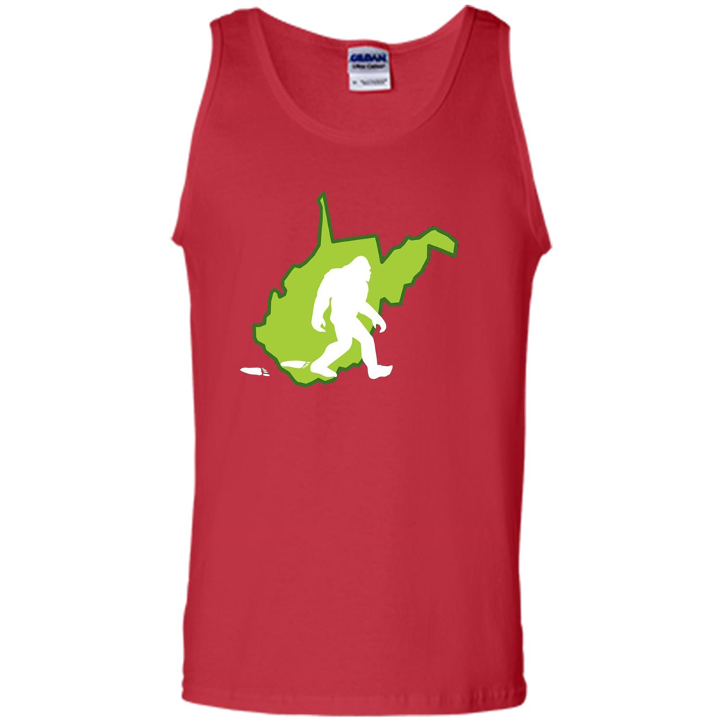 West Virginia State Bigfoot Hunter T-shirt Red