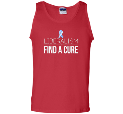 Liberalism Find a Cure T-Shirt. Democrat VS. Republican cool shirt Red