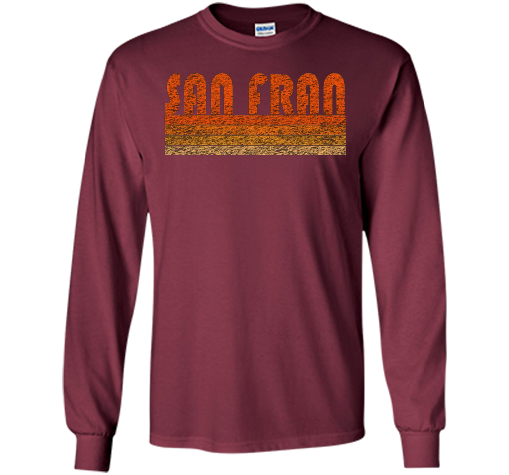 Vintage Retro San Francisco T-Shirt cool shirt Maroon