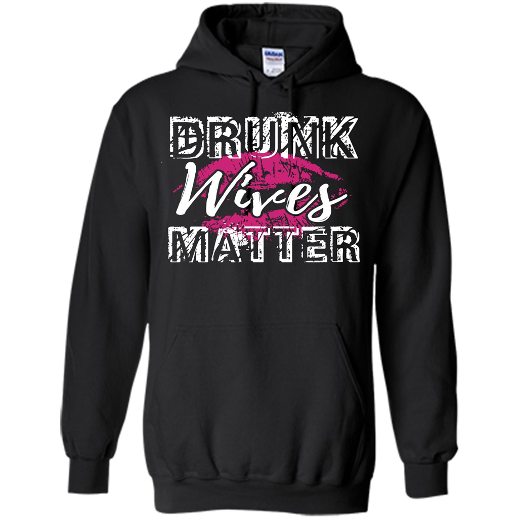 Wife T-shirt Drunk WIves Matter T-shirt Black