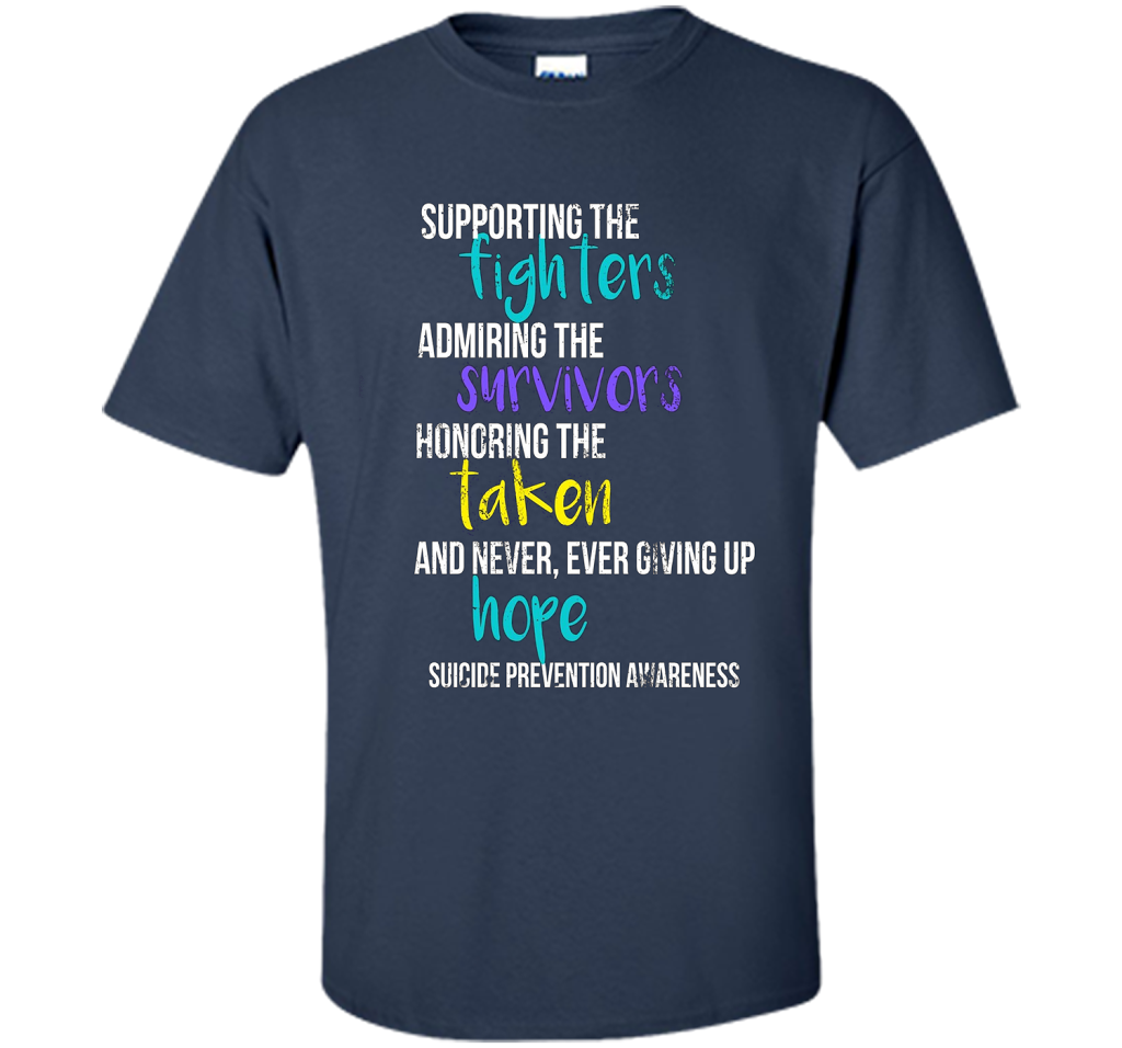 Vintage Suicide Prevention Awareness T-Shirt Distressed shirt Navy