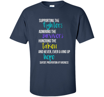 Vintage Suicide Prevention Awareness T-Shirt Distressed shirt Navy